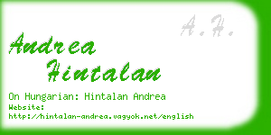 andrea hintalan business card